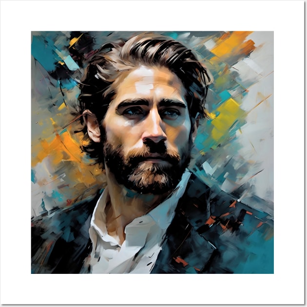 Portrait of Jake Gyllenhaal Wall Art by bogfl